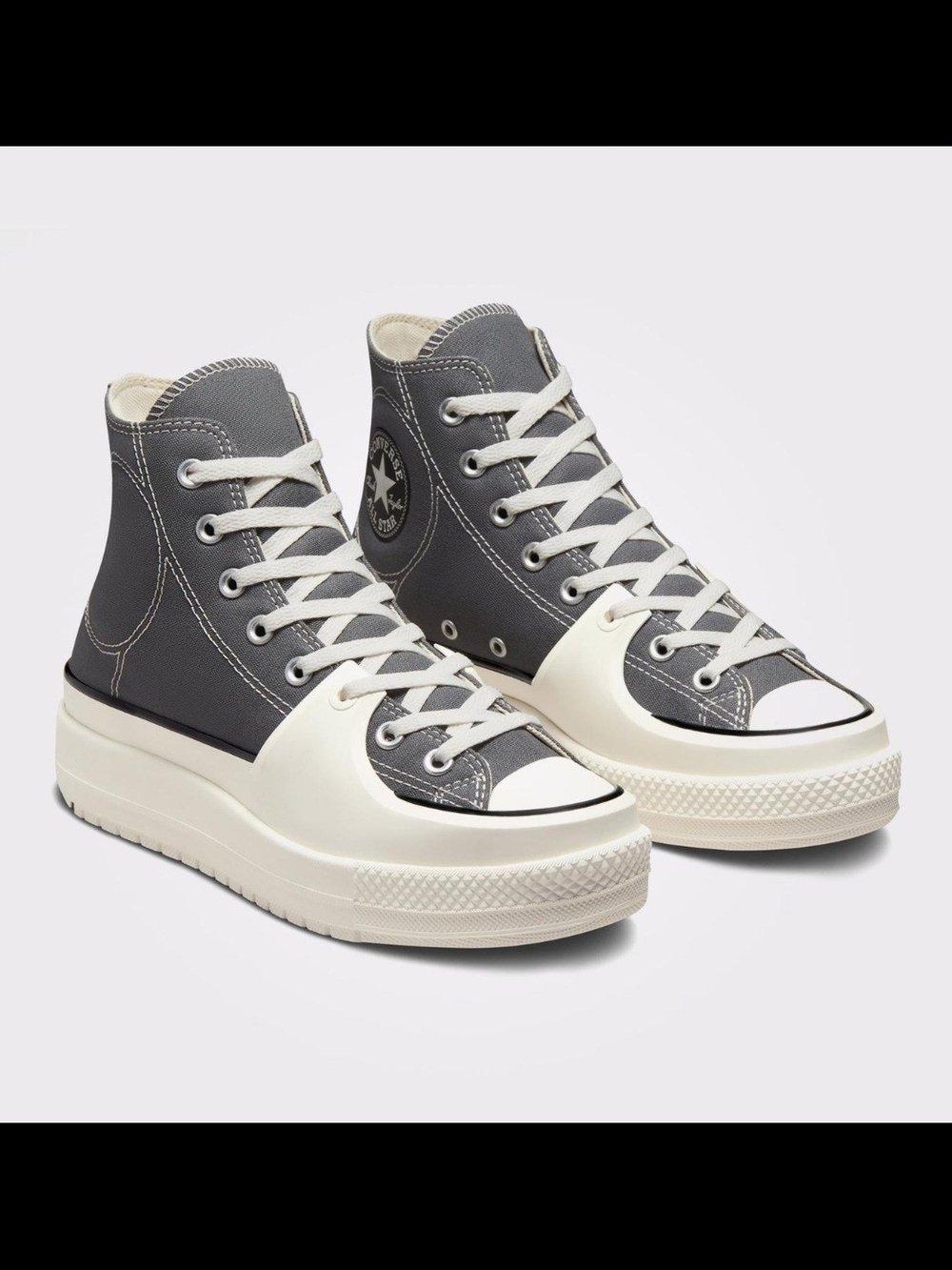 CONVERSE CONSTRUCT HI CYBER GREY VINTAGE WHITE EGRET Size 10.5 Women